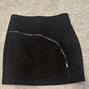 NWOT superdown  Black Mini Skirt with Zipper Accent